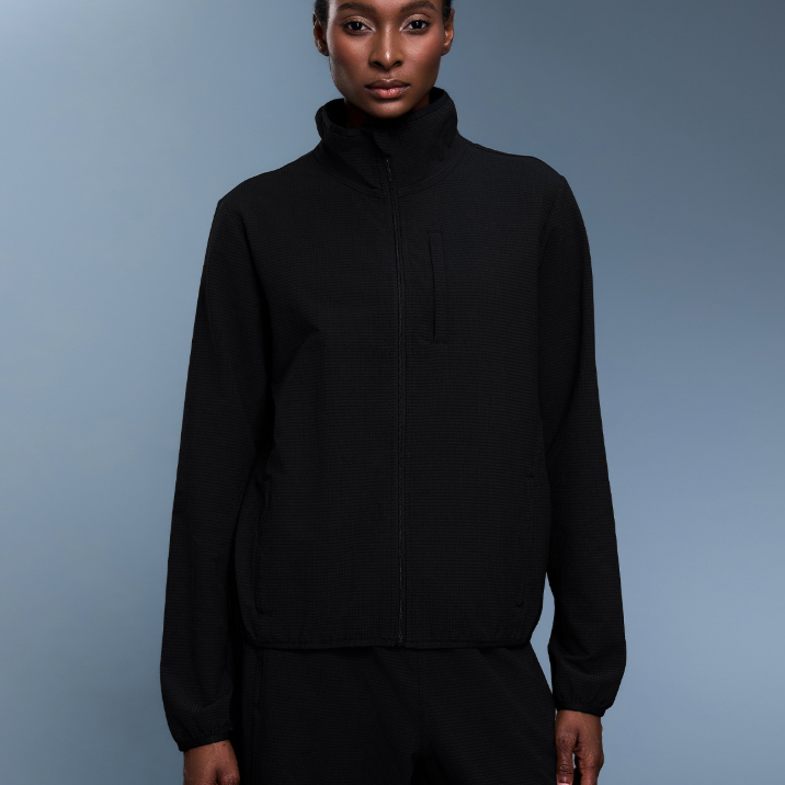 Women's Lightweight Waterproof Fleece Jacket with Windproof Stand Collar