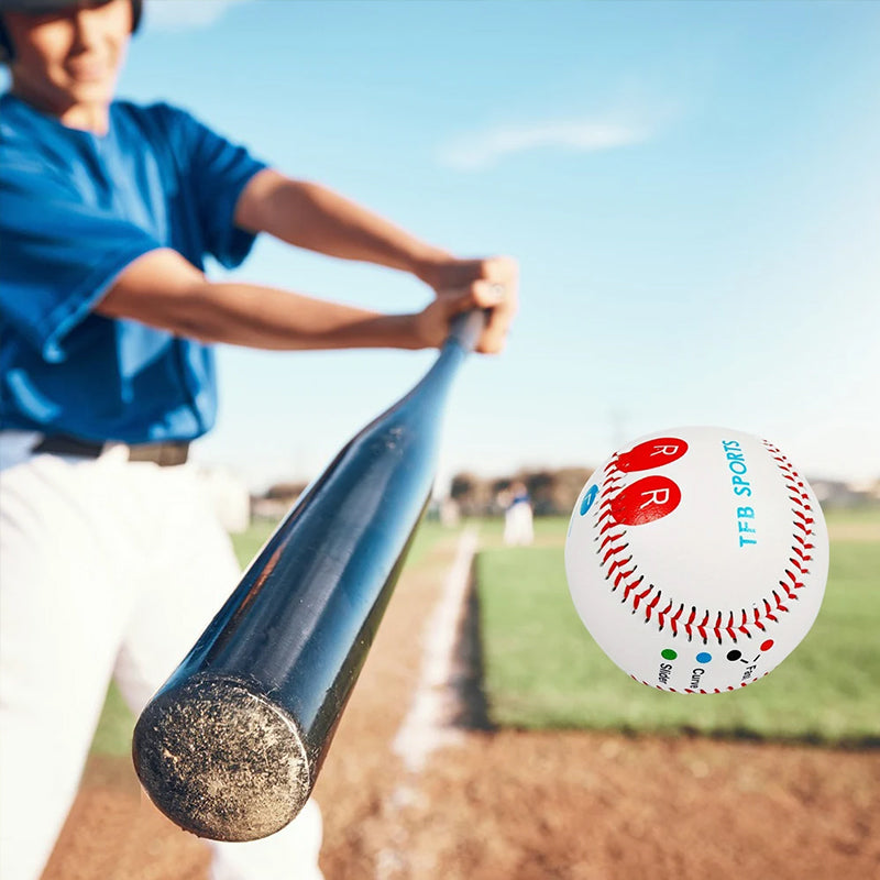 Competition Training Baseball with Finger Markers for Pitching Practice