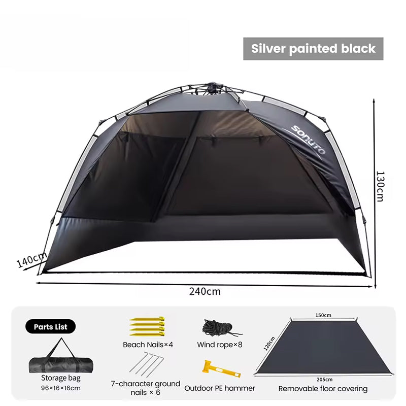 One Touch Family Camping Tent for Beach Trips and Picnics