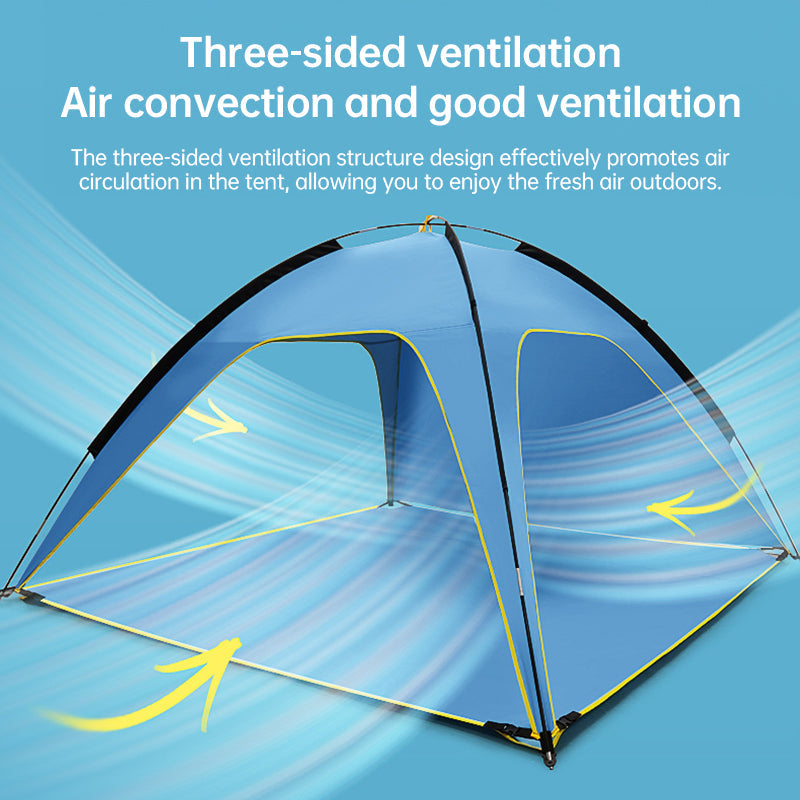 Quick Open Beach Tent with Sun Shade and Ventilation
