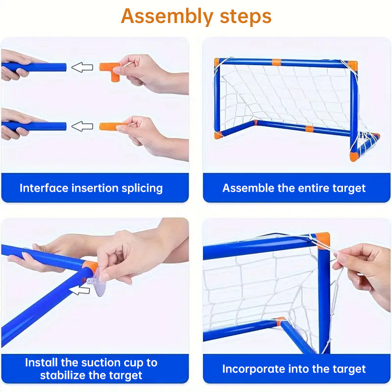 Foldable Kids Soccer Goal Set for Indoor Outdoor Play