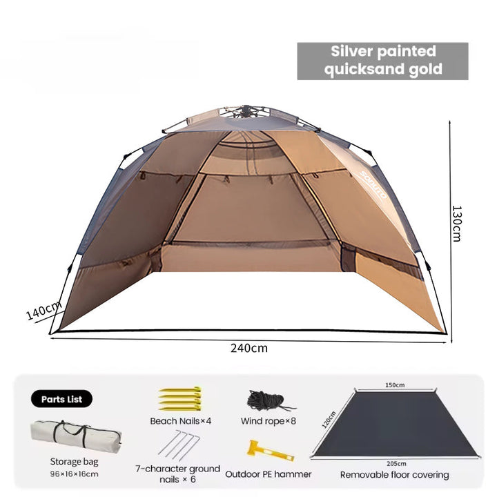 One Touch Family Camping Tent for Beach Trips and Picnics