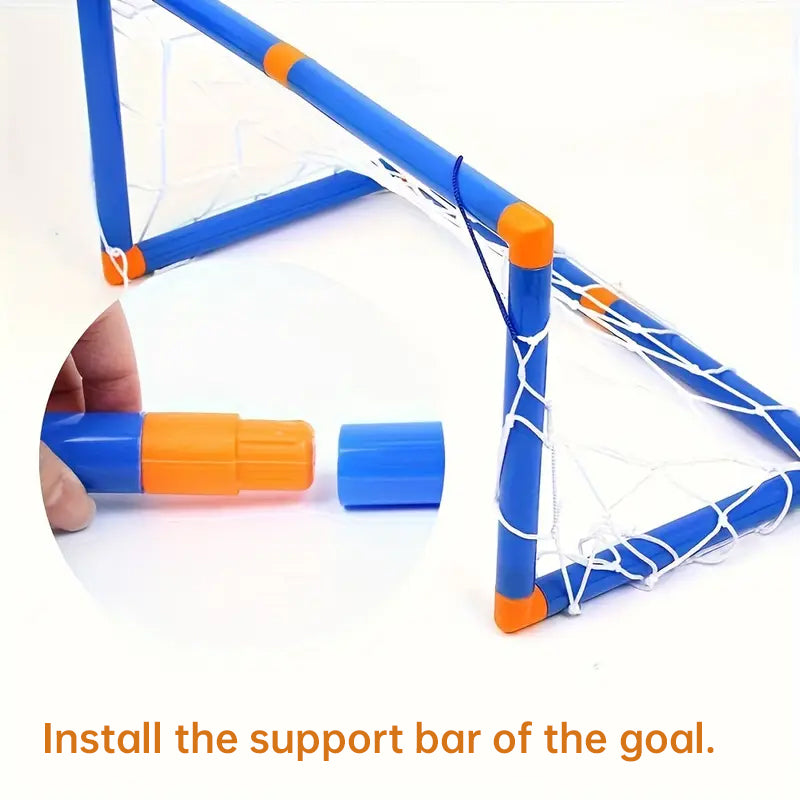 Foldable Kids Soccer Goal Set for Indoor Outdoor Play