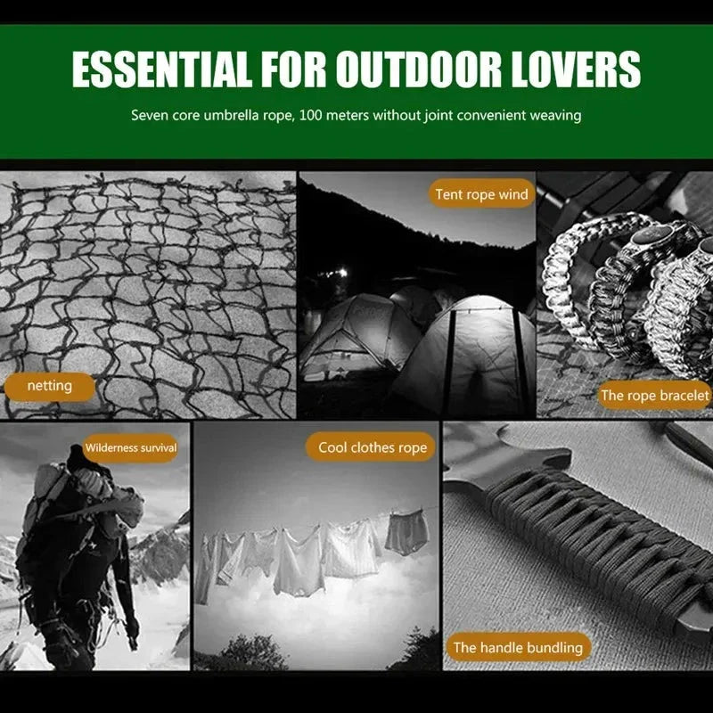 7 Core Paracord Survival Rope for Camping Hiking and DIY