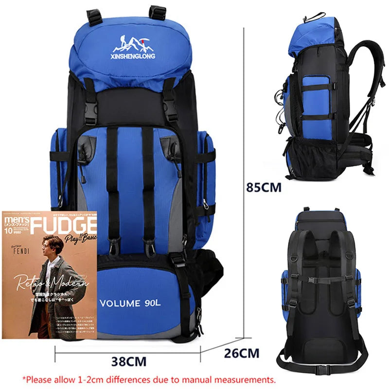 90L Large Capacity Camping Backpack for Travel and Hiking