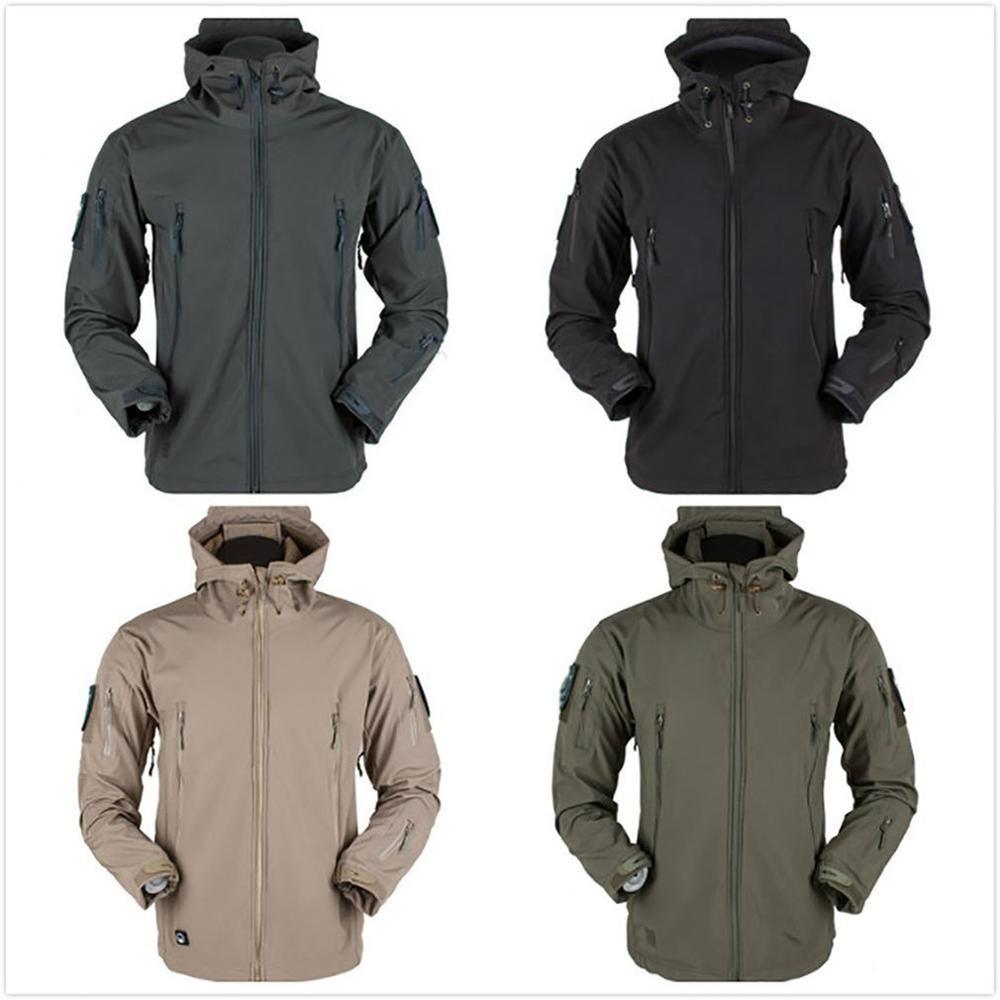 Windproof Waterproof Tactical Fleece Jacket with Thermal Hood Design