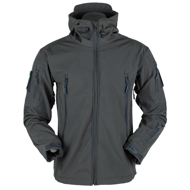 Windproof Waterproof Tactical Fleece Jacket with Thermal Hood Design