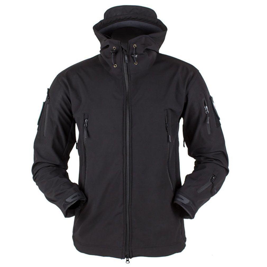 Windproof Waterproof Tactical Fleece Jacket with Thermal Hood Design