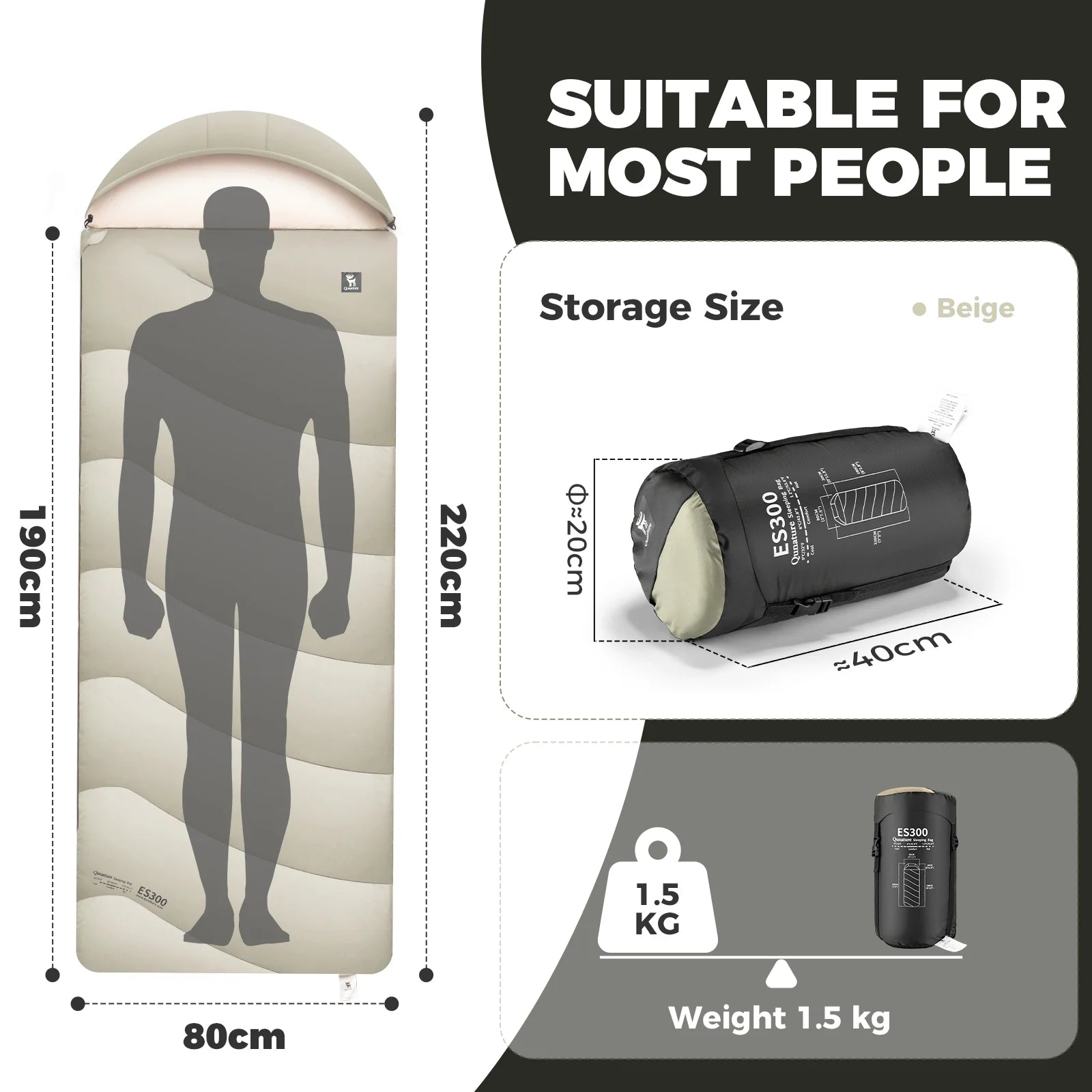 Portable Cotton Envelope Sleeping Bag for Camping and Backpacking