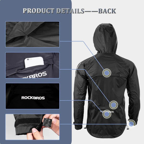 Unisex Waterproof Cycling Rain Jacket