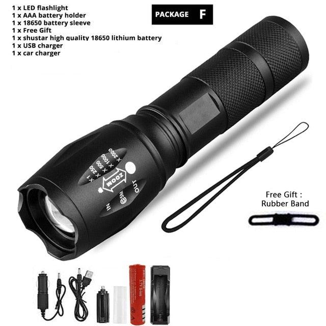Ultra Bright Rechargeable LED Flashlight for Camping and Hiking