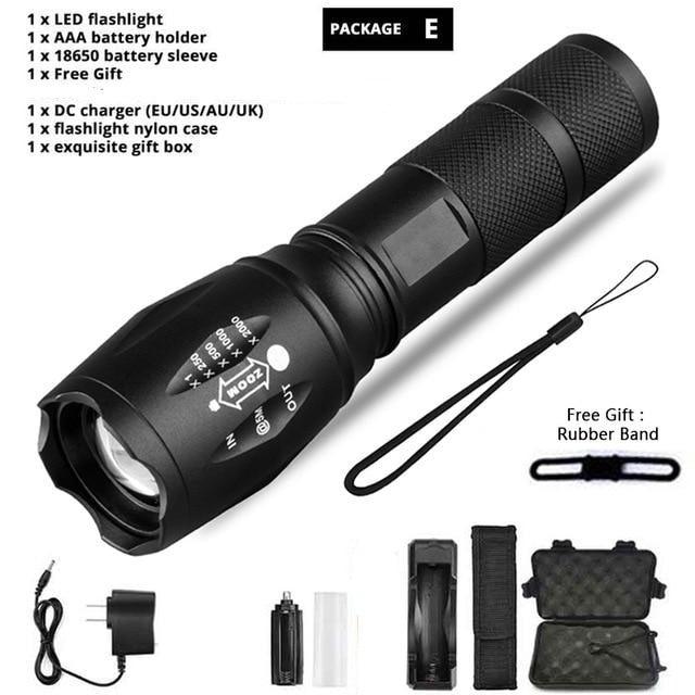 Ultra Bright Rechargeable LED Flashlight for Camping and Hiking