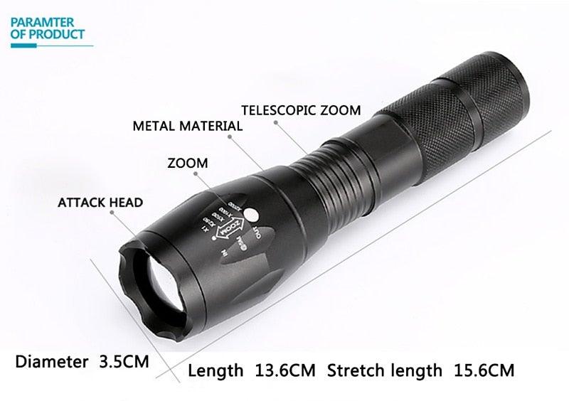 Ultra Bright Rechargeable LED Flashlight for Camping and Hiking