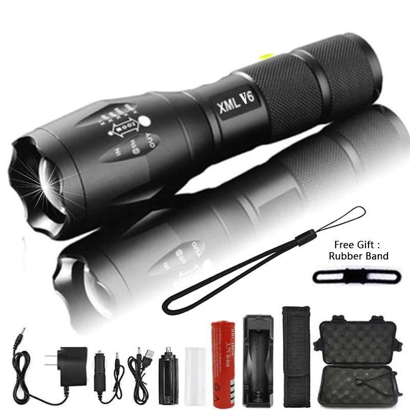 Ultra Bright Rechargeable LED Flashlight for Camping and Hiking