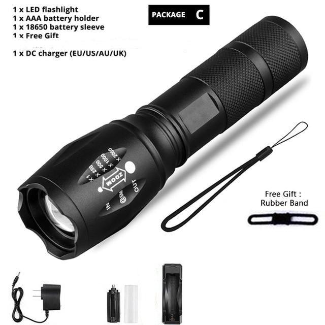 Ultra Bright Rechargeable LED Flashlight for Camping and Hiking