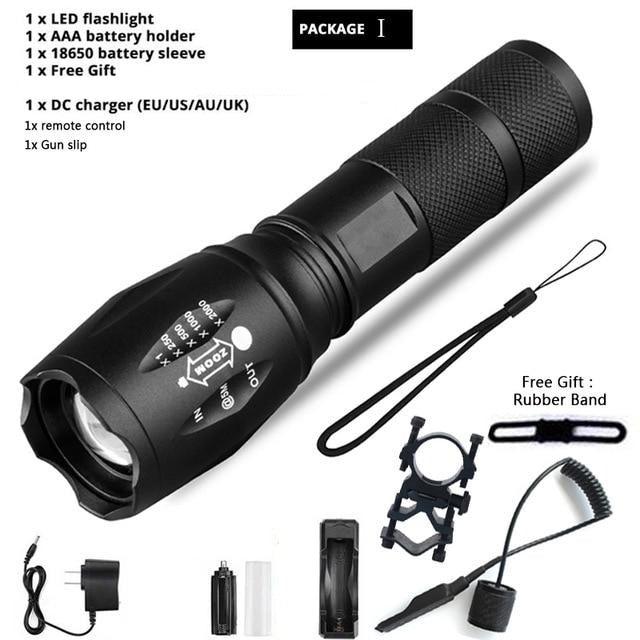 Ultra Bright Rechargeable LED Flashlight for Camping and Hiking