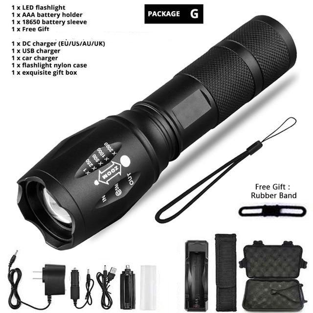 Ultra Bright Rechargeable LED Flashlight for Camping and Hiking